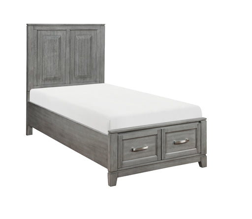 Homelegance - Garretson Twin Platform Bed with Footboard Storage in Gray - 1450T-1* - GreatFurnitureDeal