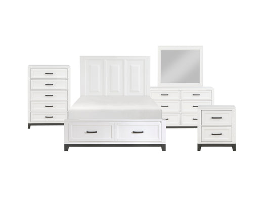 Homelegance - Garretson 5 Piece Full Bedroom Set in White - 1450WHF-1*9 - GreatFurnitureDeal