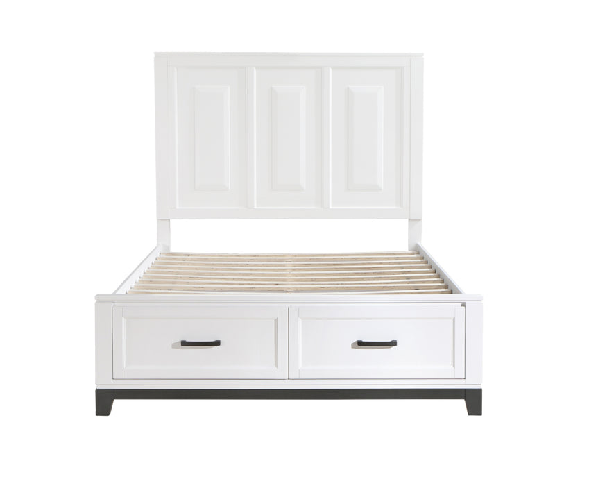 Homelegance - Garretson 5 Piece Queen Bedroom Set in White - 1450WH-1*9 - GreatFurnitureDeal