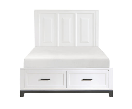 Homelegance - Garretson Queen Platform Bed with Footboard Storage in White - 1450WH-1* - GreatFurnitureDeal