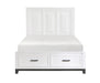 Homelegance - Garretson Queen Platform Bed with Footboard Storage in White - 1450WH-1* - GreatFurnitureDeal