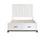 Homelegance - Garretson Queen Platform Bed with Footboard Storage in White - 1450WH-1* - GreatFurnitureDeal