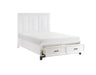 Homelegance - Garretson Queen Platform Bed with Footboard Storage in White - 1450WH-1* - GreatFurnitureDeal