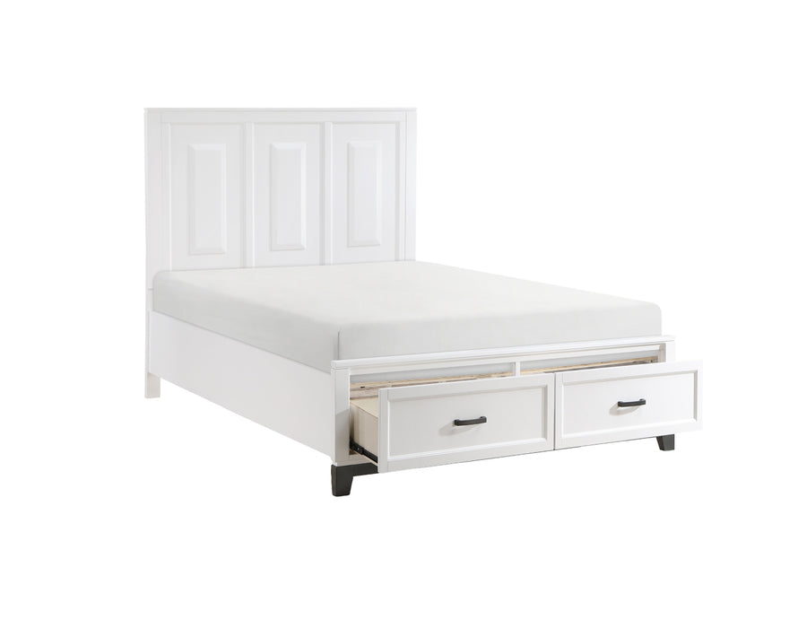 Homelegance - Garretson 5 Piece Queen Bedroom Set in White - 1450WH-1-5SET - GreatFurnitureDeal