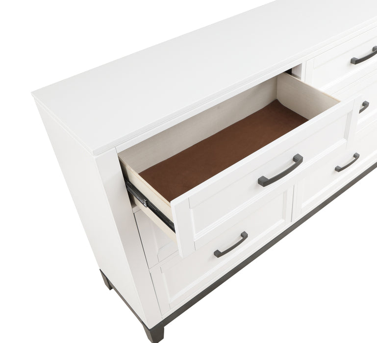 Homelegance - Garretson 5 Piece Twin Bedroom Set in White - 1450WHT-1*9 - GreatFurnitureDeal