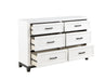 Homelegance - Garretson 5 Piece Full Bedroom Set in White - 1450WHF-1*9 - GreatFurnitureDeal