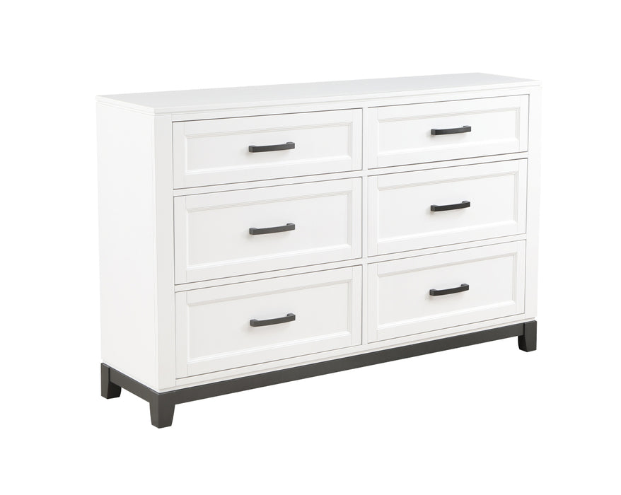 Homelegance - Garretson 5 Piece Full Bedroom Set in White - 1450WHF-1-5SET - GreatFurnitureDeal