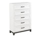 Homelegance - Garretson 5 Piece Queen Bedroom Set in White - 1450WH-1*9 - GreatFurnitureDeal