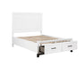 Homelegance - Garretson Full Platform Bed with Footboard Storage in White - 1450WHF-1* - GreatFurnitureDeal