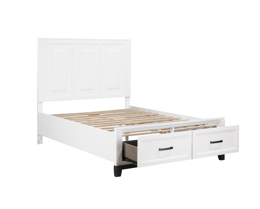 Homelegance - Garretson 4 Piece Queen Bedroom Set in White - 1450WH-1*4 - GreatFurnitureDeal