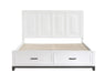 Homelegance - Garretson 5 Piece California King Bedroom Set in White - 1450WHK-1CK-5SET - GreatFurnitureDeal