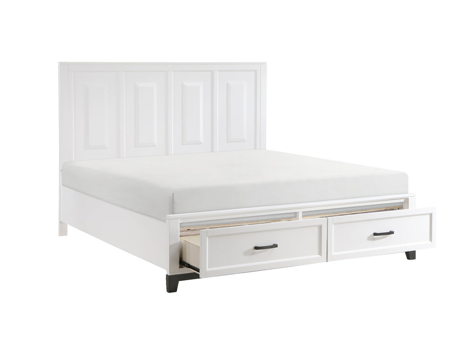 Homelegance - Garretson 5 Piece King Bedroom Set in White - 1450WHK-1EK-5SET - GreatFurnitureDeal