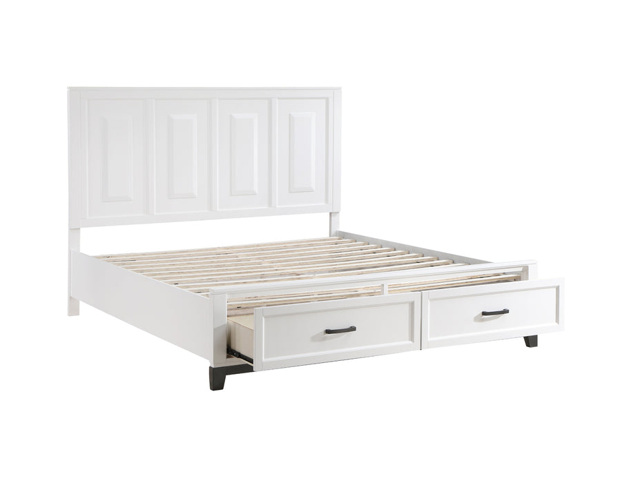 Homelegance - Garretson 3 Piece King Bedroom Set in White - 1450WHK-1EK-3SET - GreatFurnitureDeal
