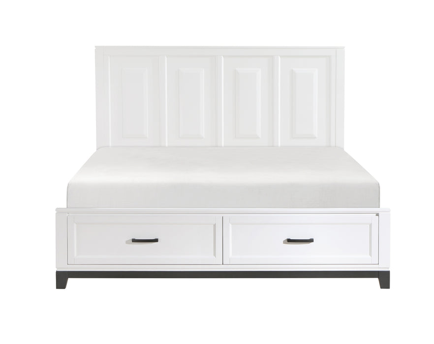 Homelegance - Garretson 5 Piece King Bedroom Set in White - 1450WHK-1EK*9 - GreatFurnitureDeal