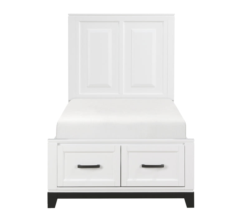 Homelegance - Garretson 5 Piece Twin Bedroom Set in White - 1450WHT-1*9 - GreatFurnitureDeal