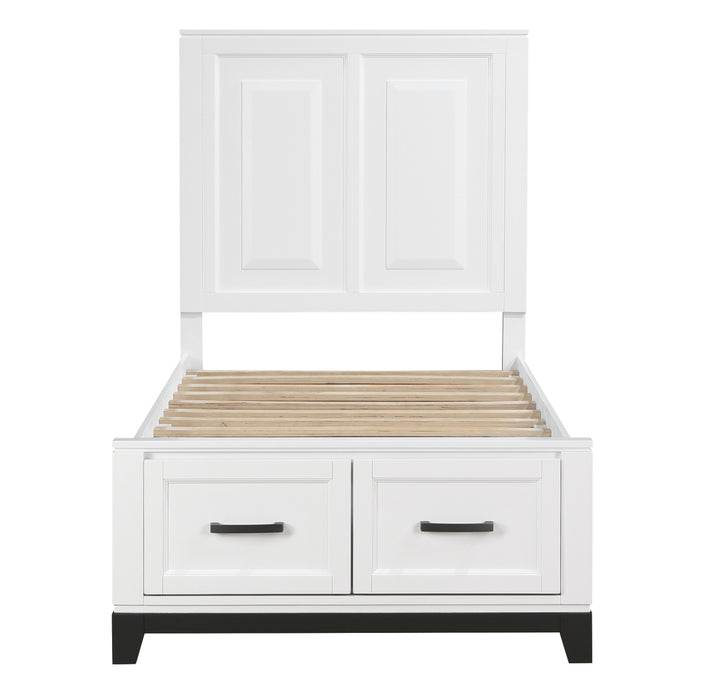 Homelegance - Garretson 5 Piece Twin Bedroom Set in White - 1450WHT-1*9 - GreatFurnitureDeal