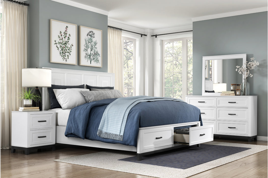 Homelegance - Garretson 3 Piece Full Bedroom Set in White - 1450WHF-1-3SET - GreatFurnitureDeal