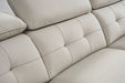 American Eagle Furniture - EK-L083 Light Gray Italian Leather Sectional Right Sitting - EK-L083R-LG - GreatFurnitureDeal