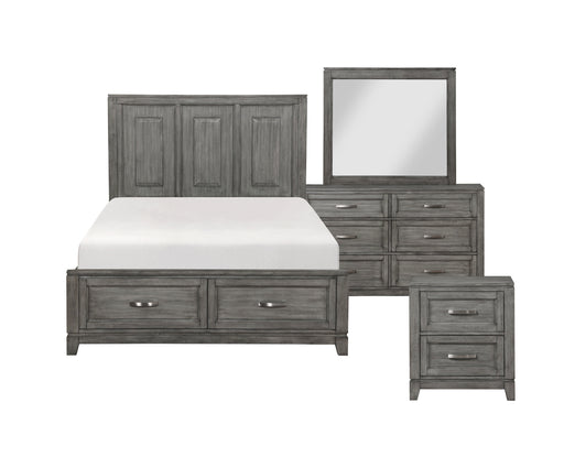Homelegance - Garretson Queen Platform Bed with Footboard Storage in Gray - 1450-1* - GreatFurnitureDeal
