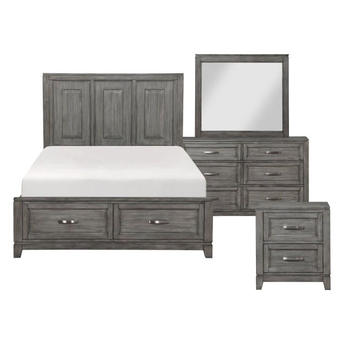 Homelegance - Garretson 4 Piece Queen Bedroom Set in Gray - 1450-1*4 - GreatFurnitureDeal