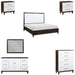 Homelegance - Niles 6 Piece Queen Bedroom Set in White and Cherry - 1451-1-6SET - GreatFurnitureDeal