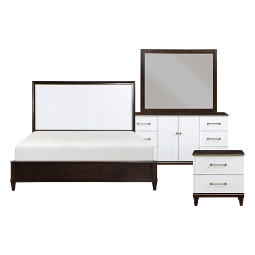 Homelegance - Niles 4 Piece Queen Bedroom Set in White and Cherry - 1451-1*4 - GreatFurnitureDeal