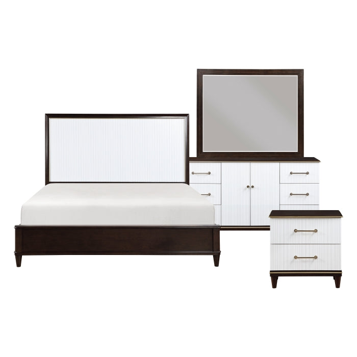 Homelegance - Niles 4 Piece Queen Bedroom Set in White and Cherry - 1451-1*4 - GreatFurnitureDeal
