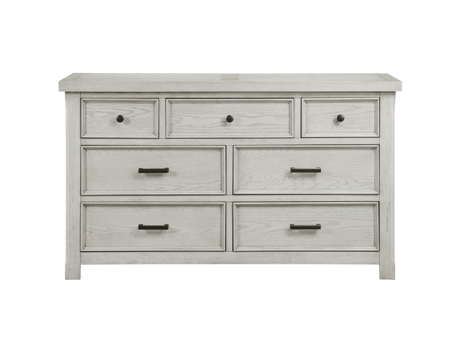 Homelegance - Providence Dresser and Mirror in Light Gray - 1458-5-6 - GreatFurnitureDeal