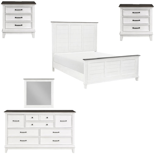 Homelegance - Chesterton 5 Piece King Bedroom Set in Antique White - 1463K-1EK-5SET - GreatFurnitureDeal