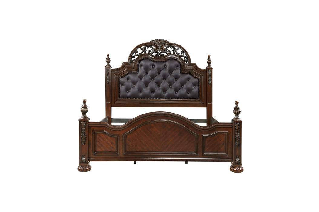 Homelegance - Adelina Queen Bed in Cherry - 1468-1 - GreatFurnitureDeal