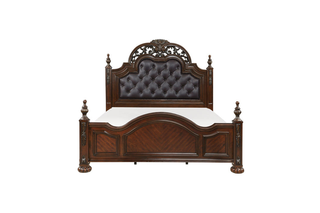 Homelegance - Adelina Queen Bed in Cherry - 1468-1 - GreatFurnitureDeal