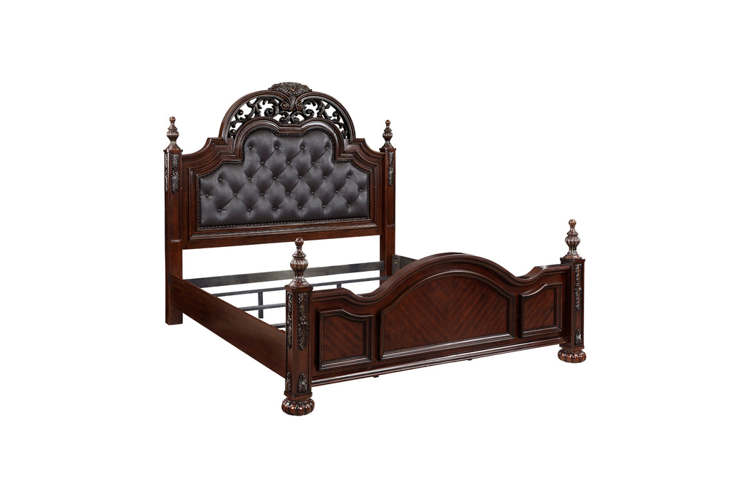 Homelegance - Adelina Queen Bed in Cherry - 1468-1 - GreatFurnitureDeal