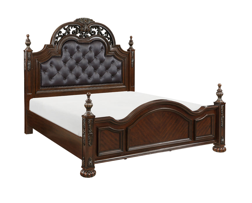 Homelegance - Adelina Queen Bed in Cherry - 1468-1 - GreatFurnitureDeal