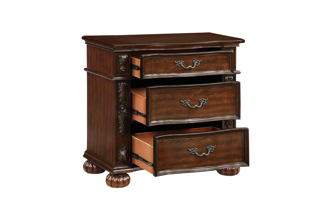 Homelegance - Adelina 3 Piece Cal King Bedroom Set in Cherry - 1468K-1CK-3SET - GreatFurnitureDeal