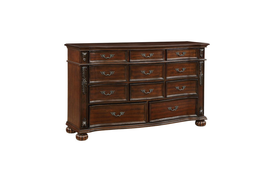 Homelegance - Adelina 4 Piece Cal King Bedroom Set in Cherry - 1468K-1CK-4 - GreatFurnitureDeal