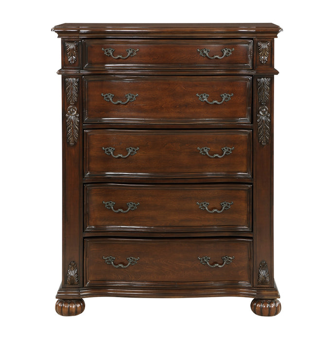 Homelegance - Adelina 5 Drawer Chest in Cherry - 1468-9 - GreatFurnitureDeal