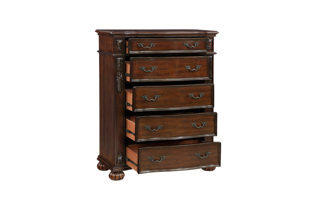 Homelegance - Adelina 6 Piece Cal King Bedroom Set in Cherry - 1468K-1CK-6SET - GreatFurnitureDeal