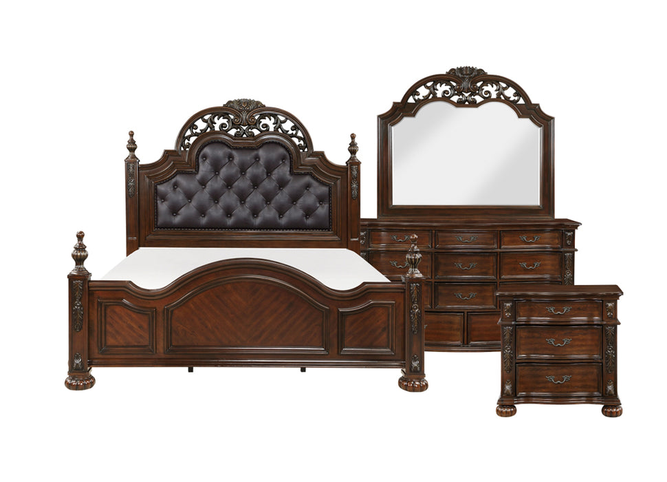 Homelegance - Adelina Queen Bed in Cherry - 1468-1 - GreatFurnitureDeal