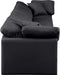 Meridian Furniture - Indulge 140" Black Vegan Leather Upholstered 4pc. Sofa - 146Black-S140 - GreatFurnitureDeal