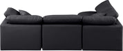 Meridian Furniture - Indulge 105" Black Vegan Leather Upholstered 4pc. Sectional - 146Black-Sec4B - GreatFurnitureDeal