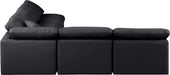 Meridian Furniture - Indulge 105" Black Vegan Leather Upholstered 5pc. Sectional - 146Black-Sec5B - GreatFurnitureDeal