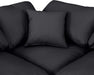 Meridian Furniture - Indulge 105" Black Vegan Leather Upholstered 5pc. Sectional - 146Black-Sec5B - GreatFurnitureDeal
