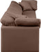 Meridian Furniture - Indulge 140" Brown Vegan Leather Upholstered 4pc. Sofa - 146Brown-S140 - GreatFurnitureDeal
