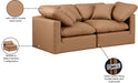 Meridian Furniture - Indulge 70" Cognac Vegan Leather Upholstered 2pc. Loveseat - 146Cognac-S70 - GreatFurnitureDeal