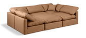 Meridian Furniture - Indulge 105" Cognac Vegan Leather Upholstered 6pc. Sectional - 146Cognac-Sec6C - GreatFurnitureDeal