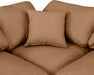 Meridian Furniture - Indulge 105" Cognac Vegan Leather Upholstered 6pc. Sectional - 146Cognac-Sec6C - GreatFurnitureDeal