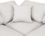 Meridian Furniture - Indulge 140" Cream Vegan Leather Upholstered 5pc. Sectional - 146Cream-Sec5D - GreatFurnitureDeal