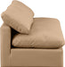 Meridian Furniture - Indulge 70" Tan Vegan Leather Upholstered 2pc. Armless Loveseat - 146Tan-S2 - GreatFurnitureDeal