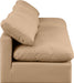 Meridian Furniture - Indulge 105" Tan Vegan Leather Upholstered 3pc. Armless Sofa - 146Tan-S3 - GreatFurnitureDeal