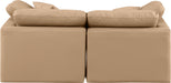 Meridian Furniture - Indulge 70" Tan Vegan Leather Upholstered 2pc. Loveseat - 146Tan-S70 - GreatFurnitureDeal